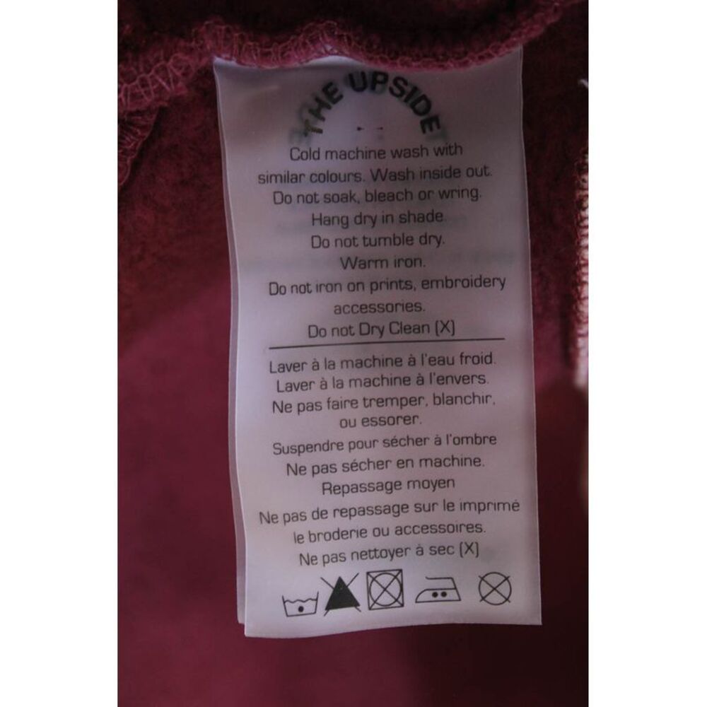 The Upside Womens Organic Cotton Sleeveless Cropped Sweatshirt Top Red Size XS - Picture 5 of 5